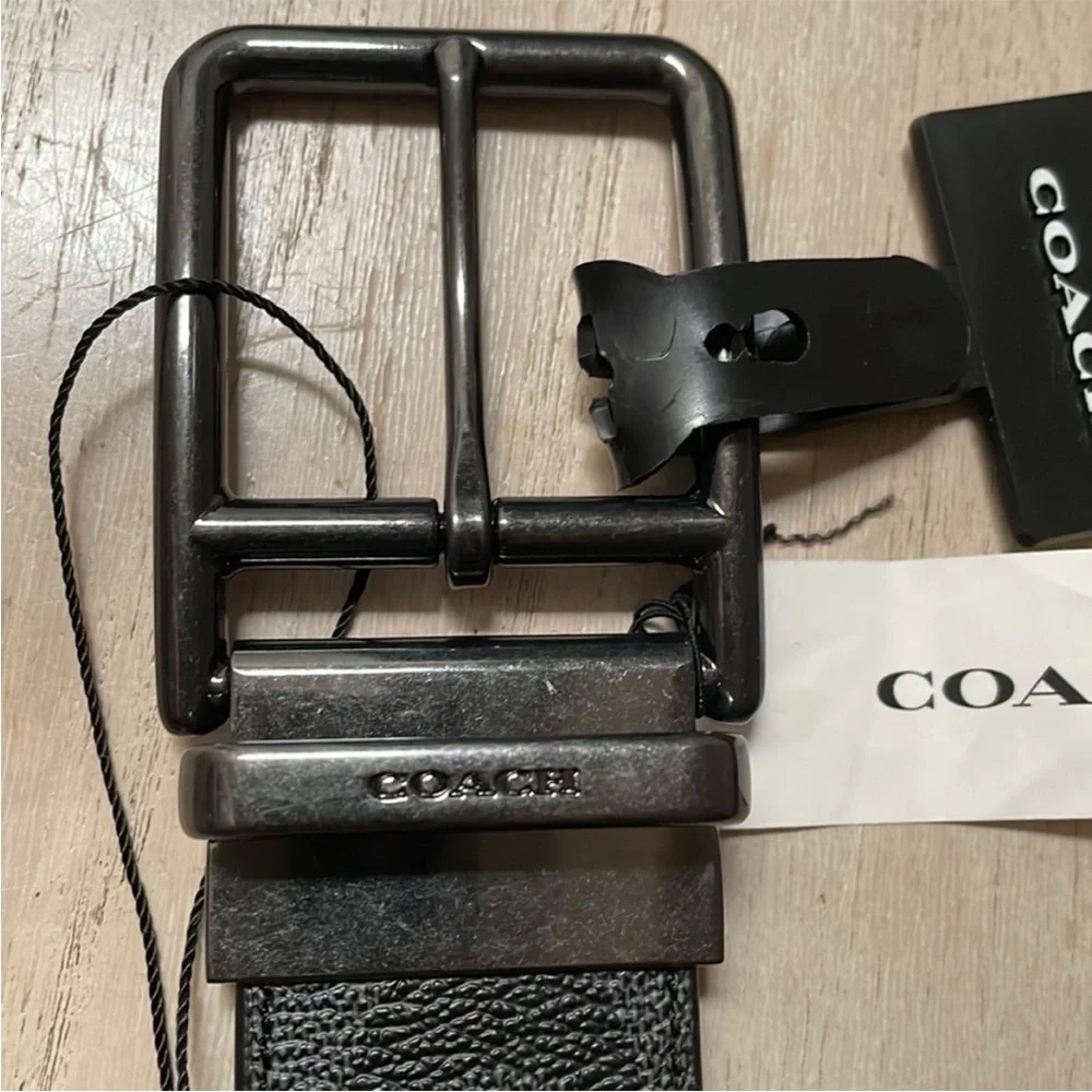 Coach Black Belt with Sleek “C”Design Men's Size 38